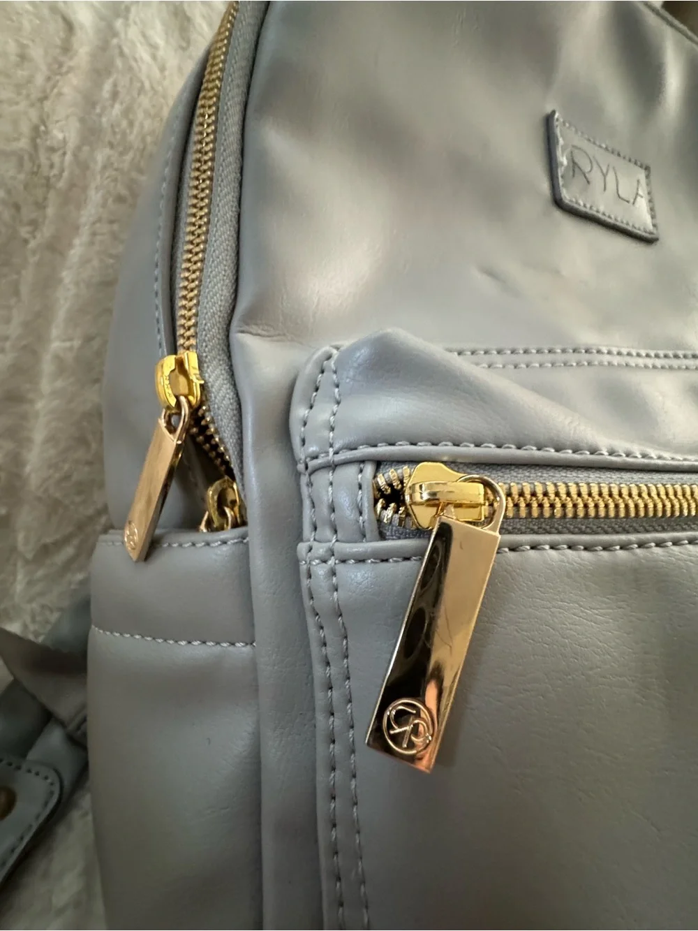 Light Gray RYLA Women's Baby Backpack/or just Backpack w/ free clear pouch